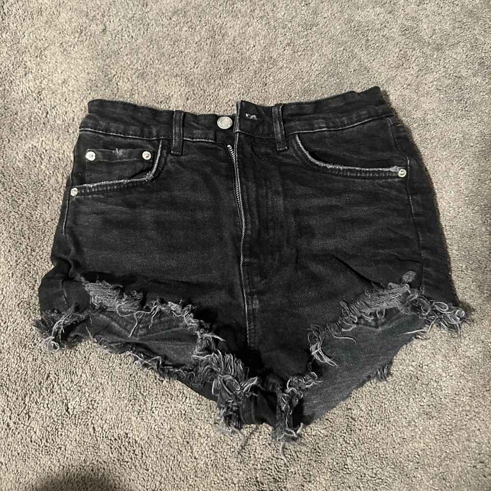 Black denim Zara shorts